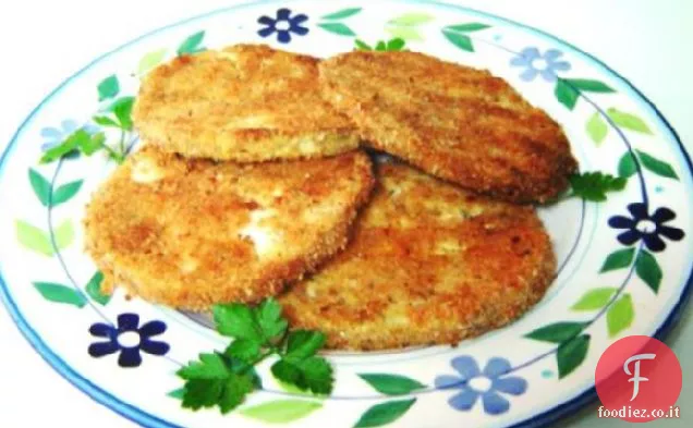 Cotolette di melanzane fritte al forno