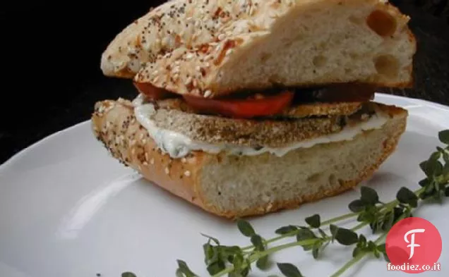 Panini con melanzane e pomodori