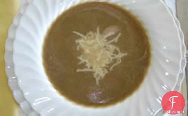 Zuppa di aglio e melanzane arrosto