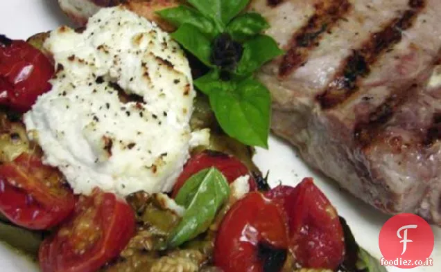 Melanzane Grigliate con Ricotta e Pomodoro