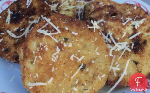Fette di melanzane fritte di Kittencal (vegetariano)