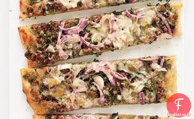 Broccoli Rabe e manzo piatto ricetta pane