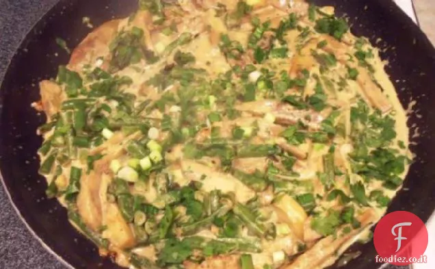 Curry piccante di melanzane e fagiolini
