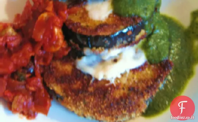 Panini vegani alla parmigiana di melanzane