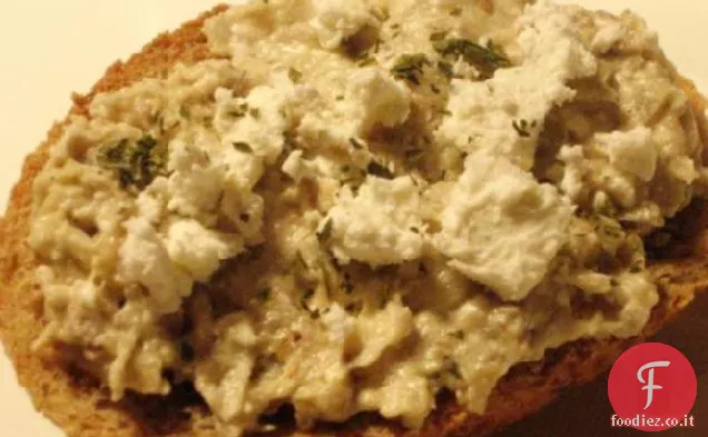 Melanzane (melanzane) e Feta Poltiglia