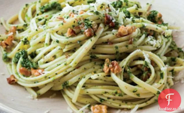 Linguine al Pesto di Rabe di Noci e Broccoli
