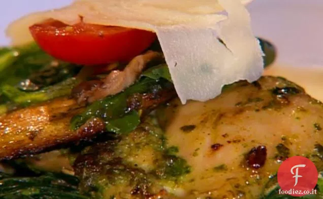 Sfida: Pollo alla griglia con broccoli Rabe e salsiccia