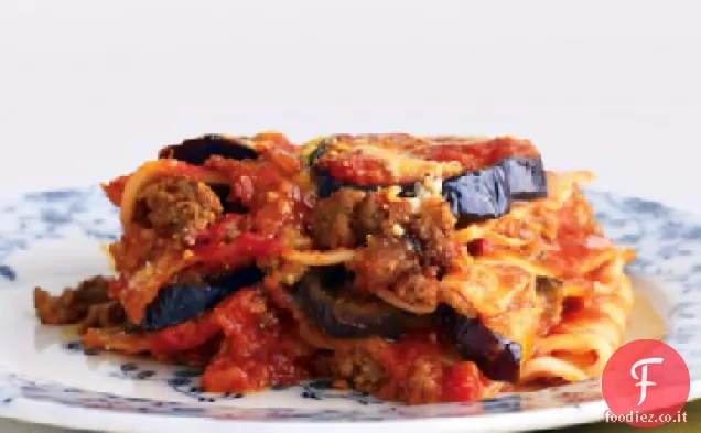 Lasagne di manzo leggero e melanzane