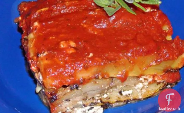 Zucca gialla, melanzane e Feta Casseruola