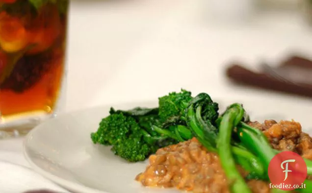 Lenticchie brasate al pomodoro con broccoli Rabe