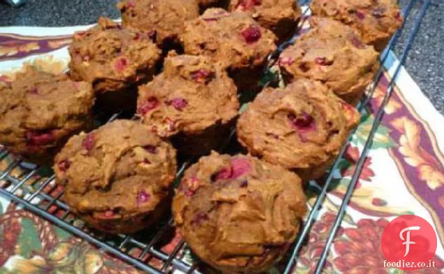 Muffin di zucca al mirtillo fresco