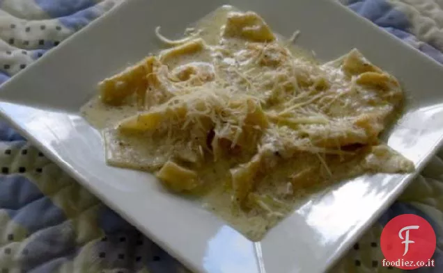 Zucca Wonton Ravioli W. Sage Burro Crema