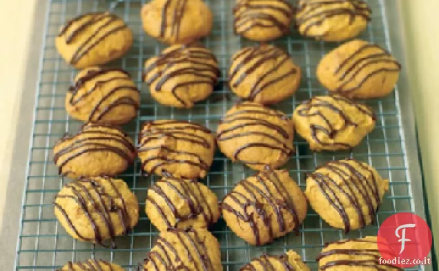Biscotti di zucca glassati al cioccolato