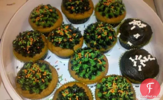 Facile zucca Spice Cupcakes con cannella crema di formaggio glassa