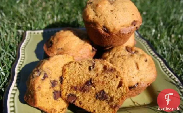 Muffin al cioccolato con gocce di zucca
