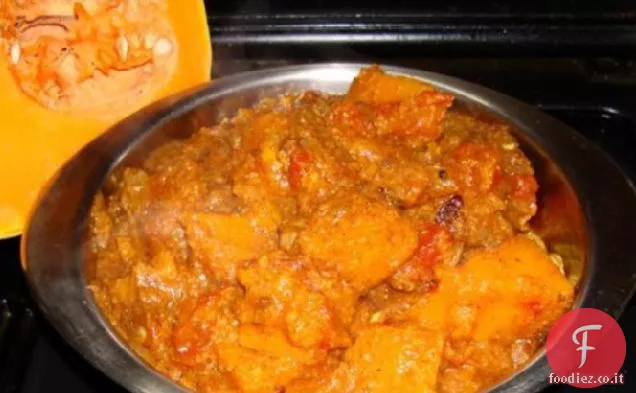 Zucca al curry in salsa di pomodoro