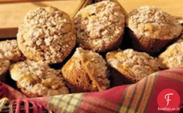 Muffin di zucca e mela con guarnizione di Streusel