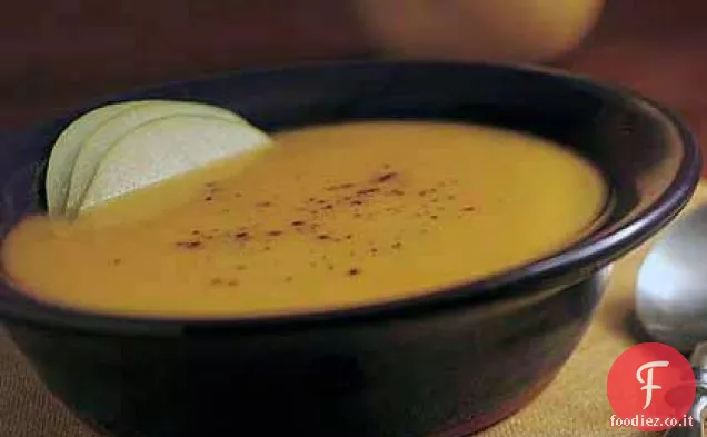 Bisque di zucca e pera al curry