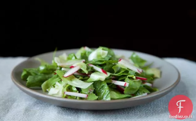 Insalata di ravanello e scarola con Vinaigrette di acciughe
