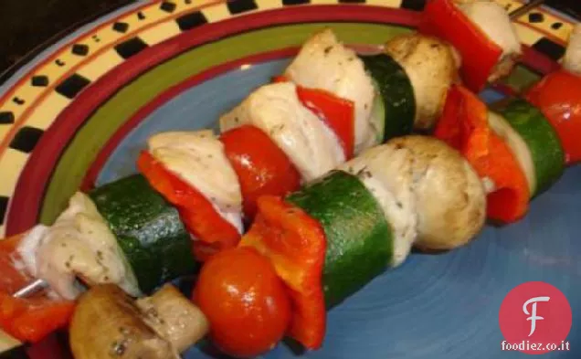 Pollo alle erbe Verdure Kabobs