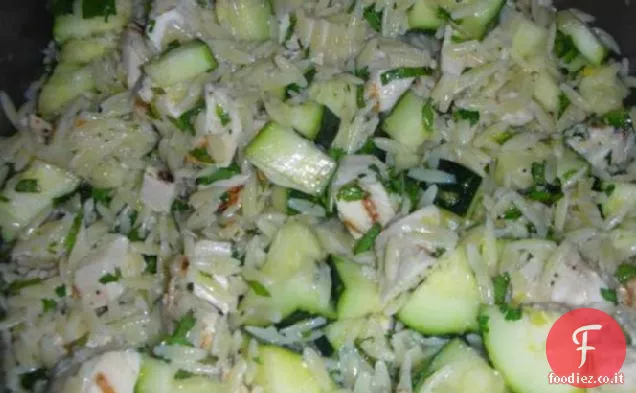 Insalata di Orzo al limone con Zucchine ed erbe fresche