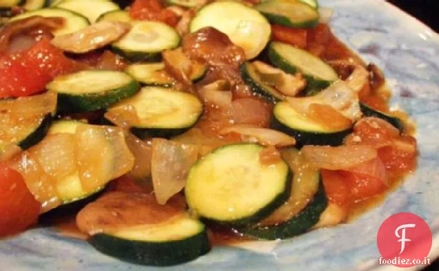 Zucchine saltate in padella, stile Shanghai