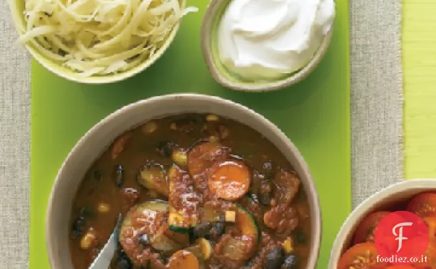 Peperoncino vegetariano di fagioli neri