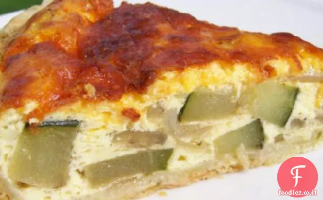 Zucchine, jalapeno, Cheddar senza crosta Quiche