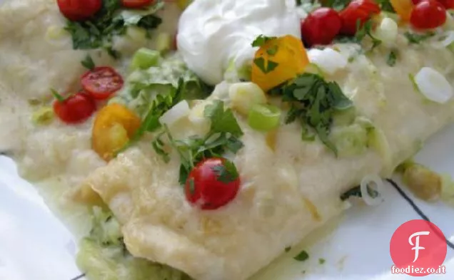 Enchiladas De Calabacitas Con Salsa Crema De Chile (Zucchine Enc