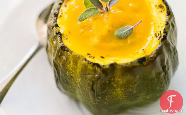 Zuppa di zucca arrosto con salvia