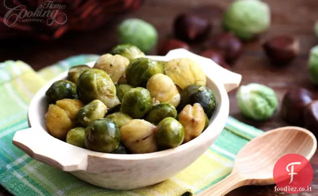 Cavoletti di Bruxelles con castagne