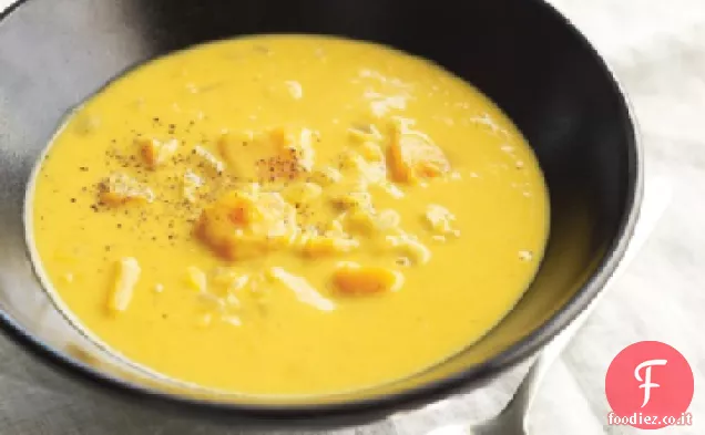 Zuppa di mais e zucca