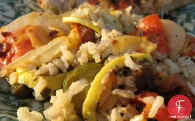 Casseruola di zucchine e riso
