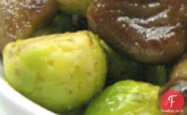 Cavoletti di Bruxelles con castagne