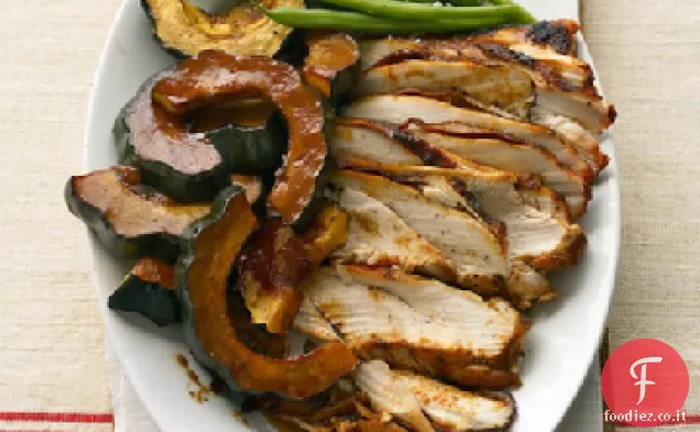 Melassa-Petto di tacchino smaltato e zucca ghianda