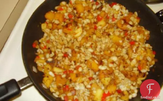 Weight Watchers Orzo con zucca, mele e cipolle