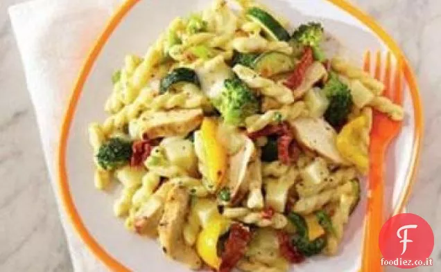 Pentola di coccio Pasta di pollo con Gouda affumicato