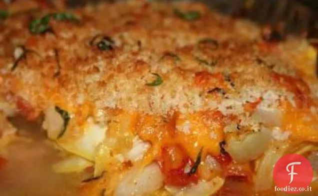Pomodoro fresco e zucca estiva cuocere
