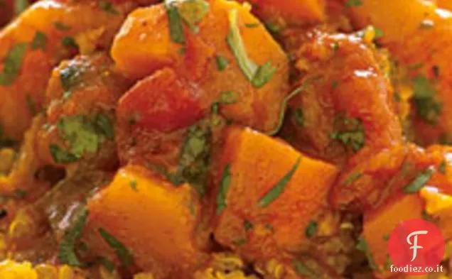 Quinoa con zucca invernale marocchina e stufato di carote