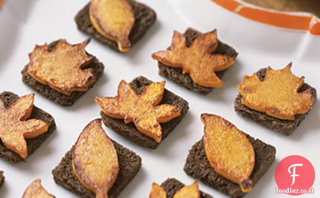 Tartine di foglie di zucca