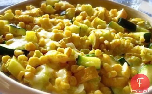 Calabacitas Con Queso e Cile Verde (Zucca con formaggio e Gr