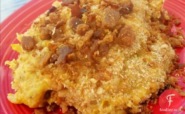 Casseruola di zucca condita con pancetta