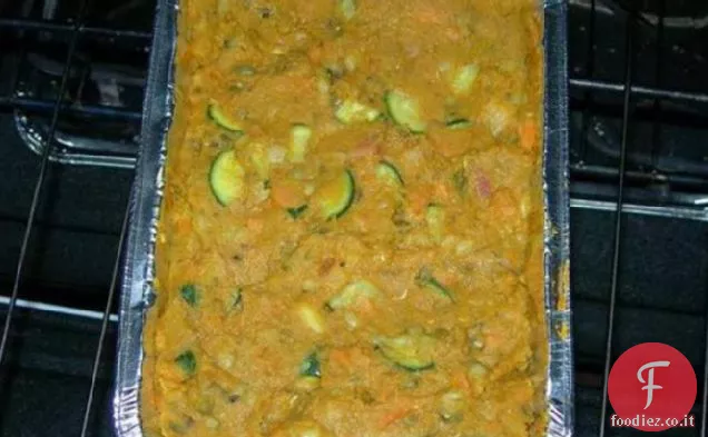 Fagioli Mung al curry con rabarbaro e patate dolci