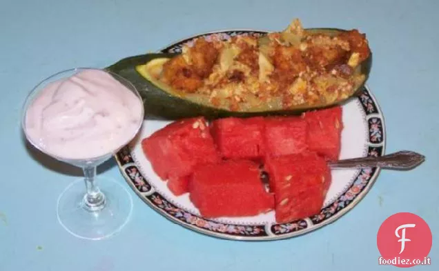 Zucchine ripiene al forno