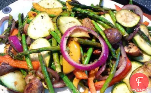 Verdure grigliate con marinata di curry verde