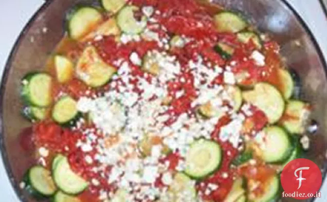 Lato zucchine e formaggio blu