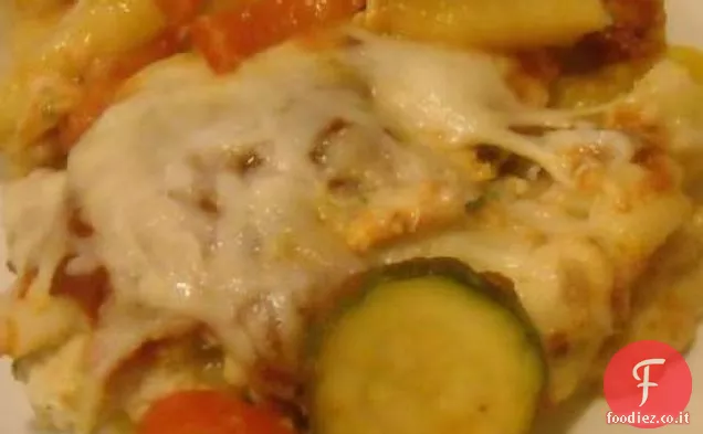 Pollo alla griglia & Veggie tre formaggio pasta cuocere