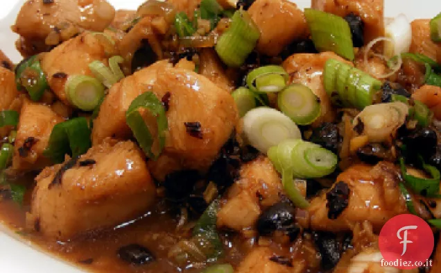 Pollo di fagioli neri sani