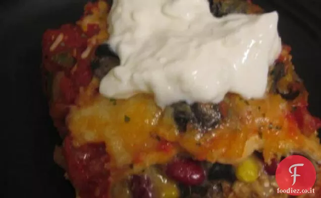 Casseruola di pollo Enchilada a strati
