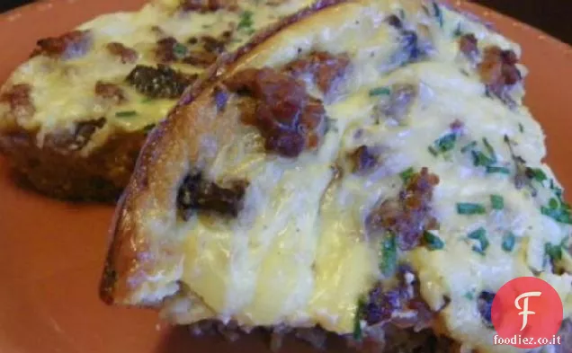 Quiche ai funghi Salsiccia, Cipolla e Portabella